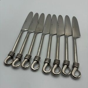 Gourmet Settings Twist and Shout Dinner Knives Stainless Steel Set of 8 9.5in